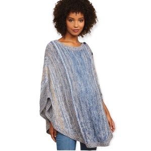 Motherhood Maternity Blue Gray Knit Maternity Poncho